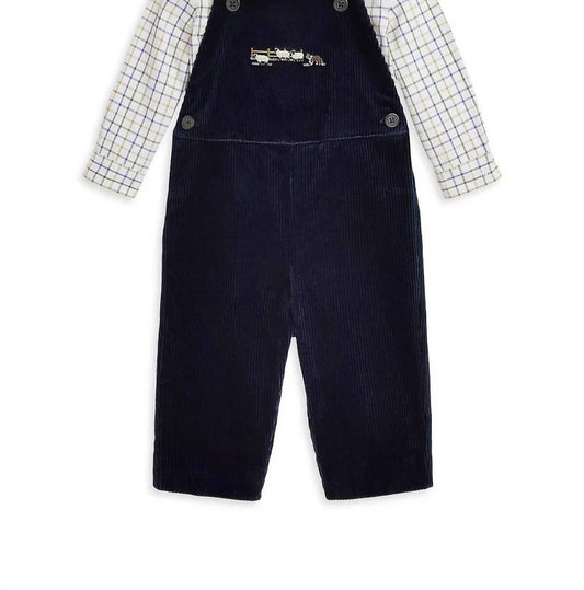 Ralph Lauren - Boy's Plaid Shirt & Corduroy Overalls Set