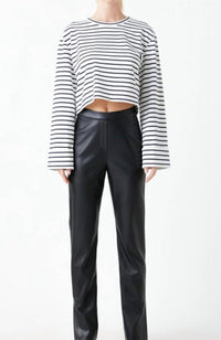 Grey Lab - Pu Slit Leggings