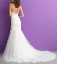 Allure Bridals - Lace Halter Mermaid Gown with Low Back