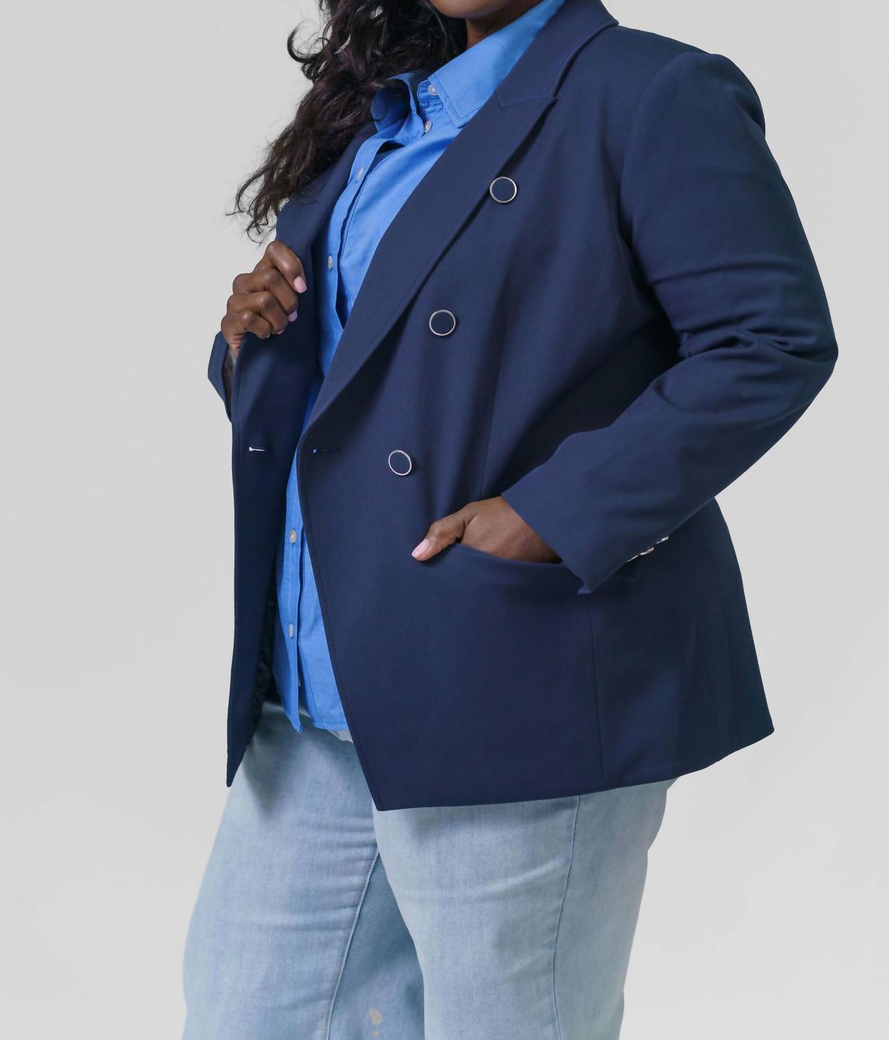 Tanya Taylor - Michelle Button Front Long Sleeve Jacket - Plus