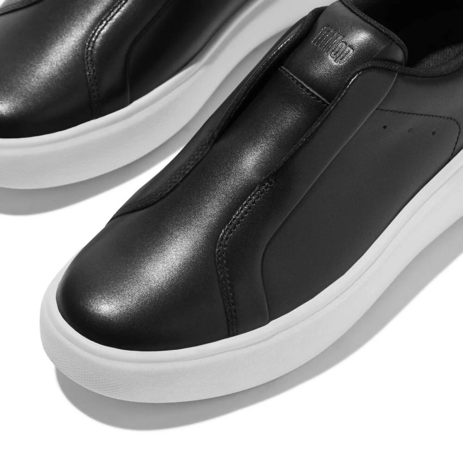 fitflop Women's Leather Slip-on Sneakers in black - women's sneaker - view 5