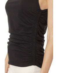 Lilla P - Shirred Mock Neck Tank Top