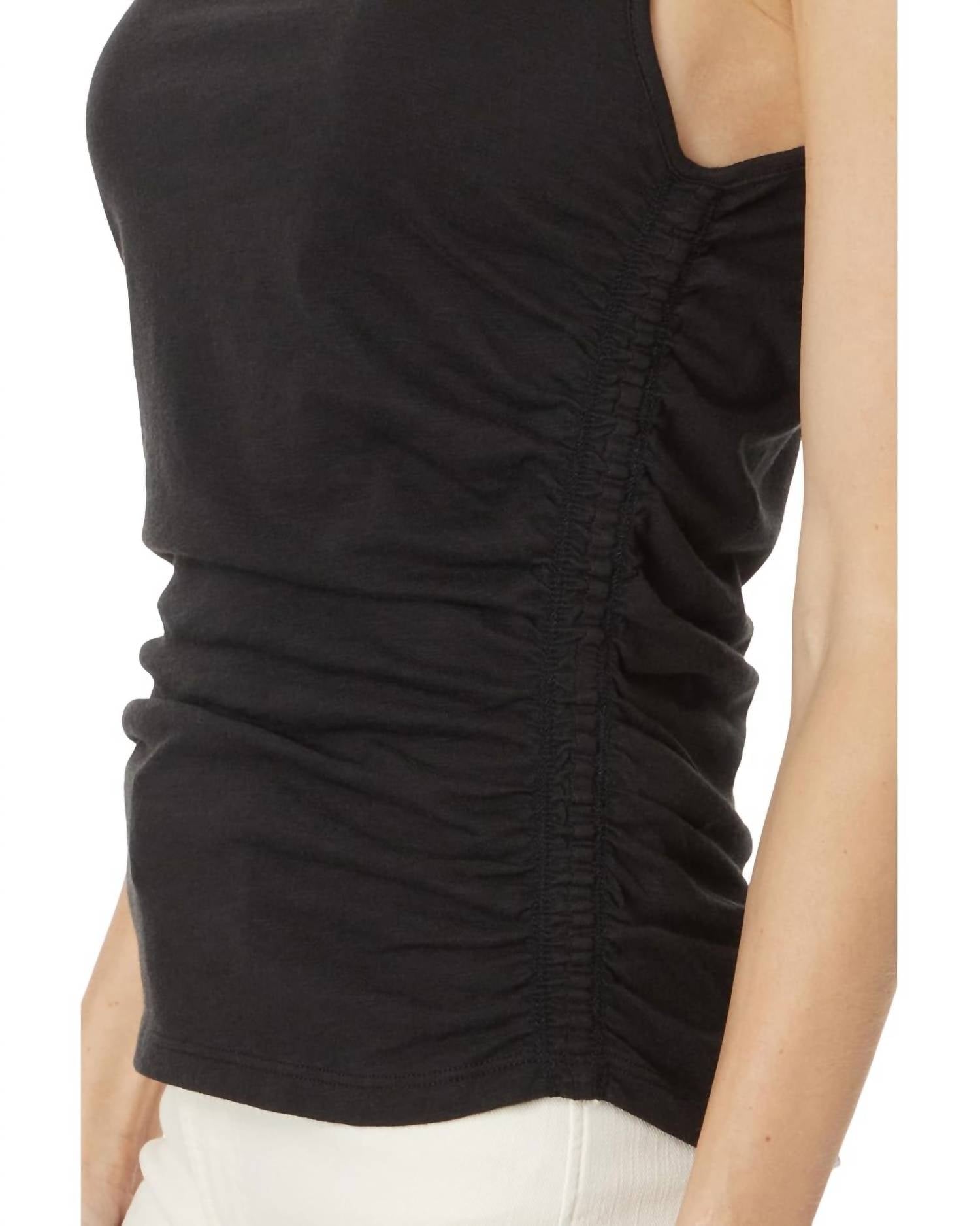 Lilla P - Shirred Mock Neck Tank Top