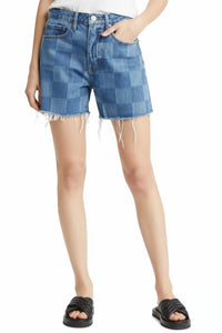 Frame - High Rise Vintage Raw Fray Shorts