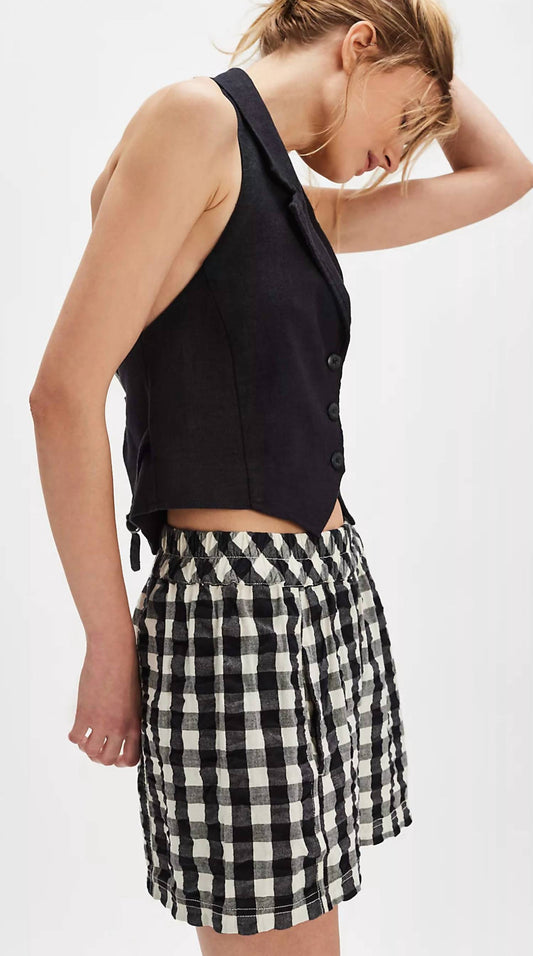 Free People - Get Free Seersucker Pull-on Shorts