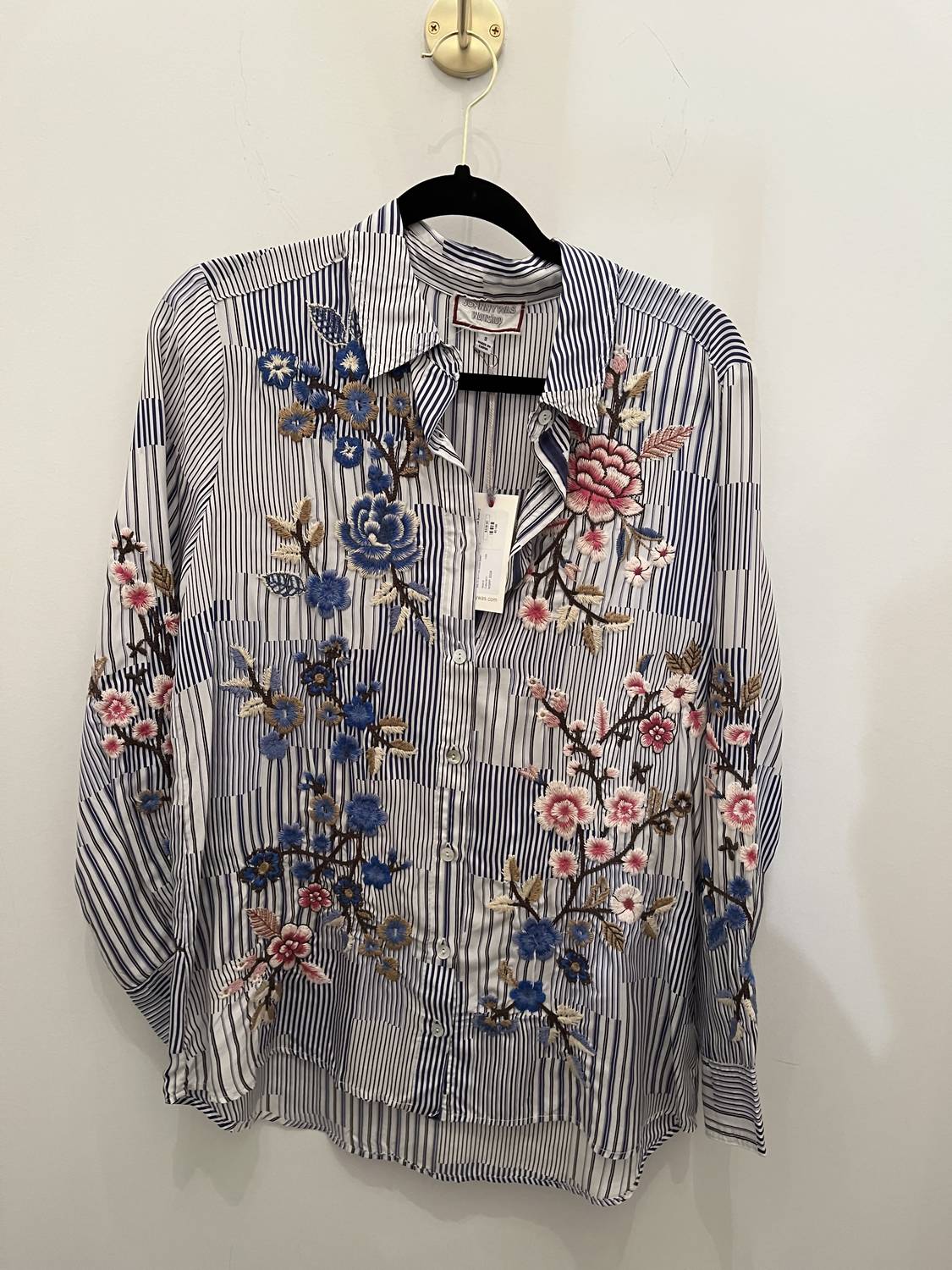 Johnny Was Women's Malta button down in blue plaid - women's blouse
