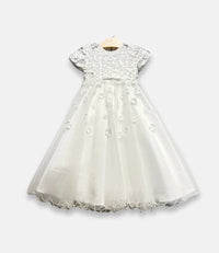 Macis - Girl's Scattered Flowers Appliqué Dress