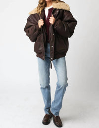 Olivaceous - Aspen Pu Bomber Jacket