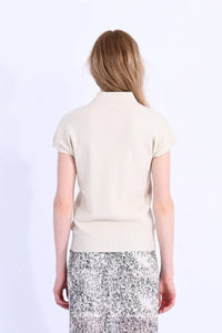 Knitted Capped Sleeveless Sweater