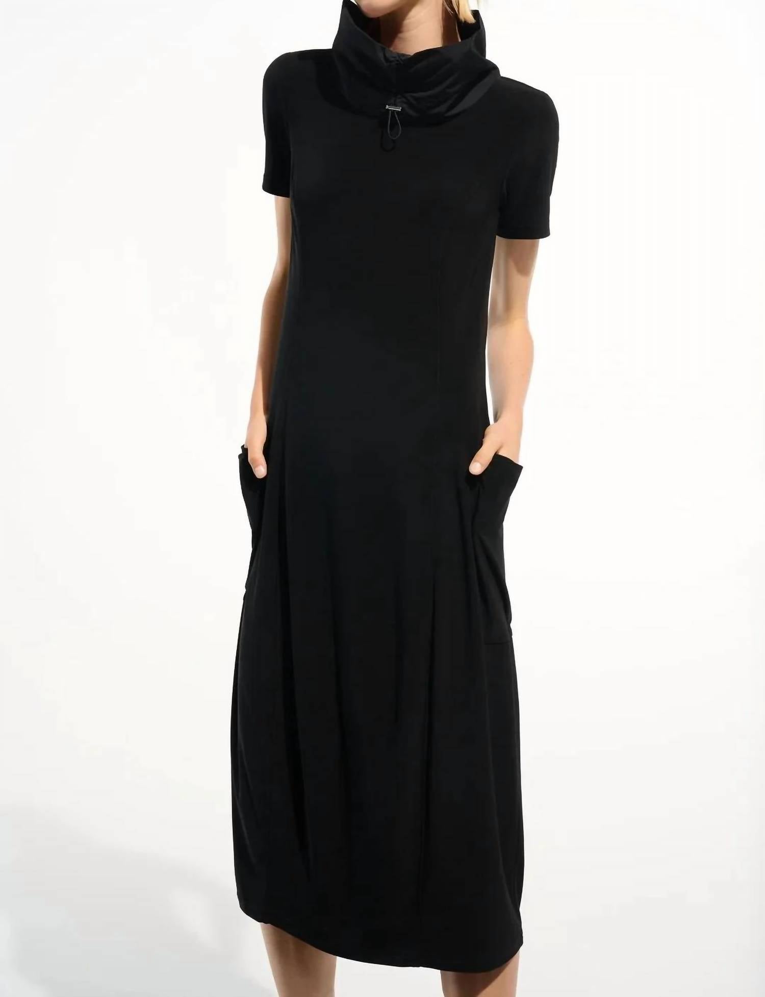 Joseph Ribkoff - Funnel Collar Midi Cocoon Dress