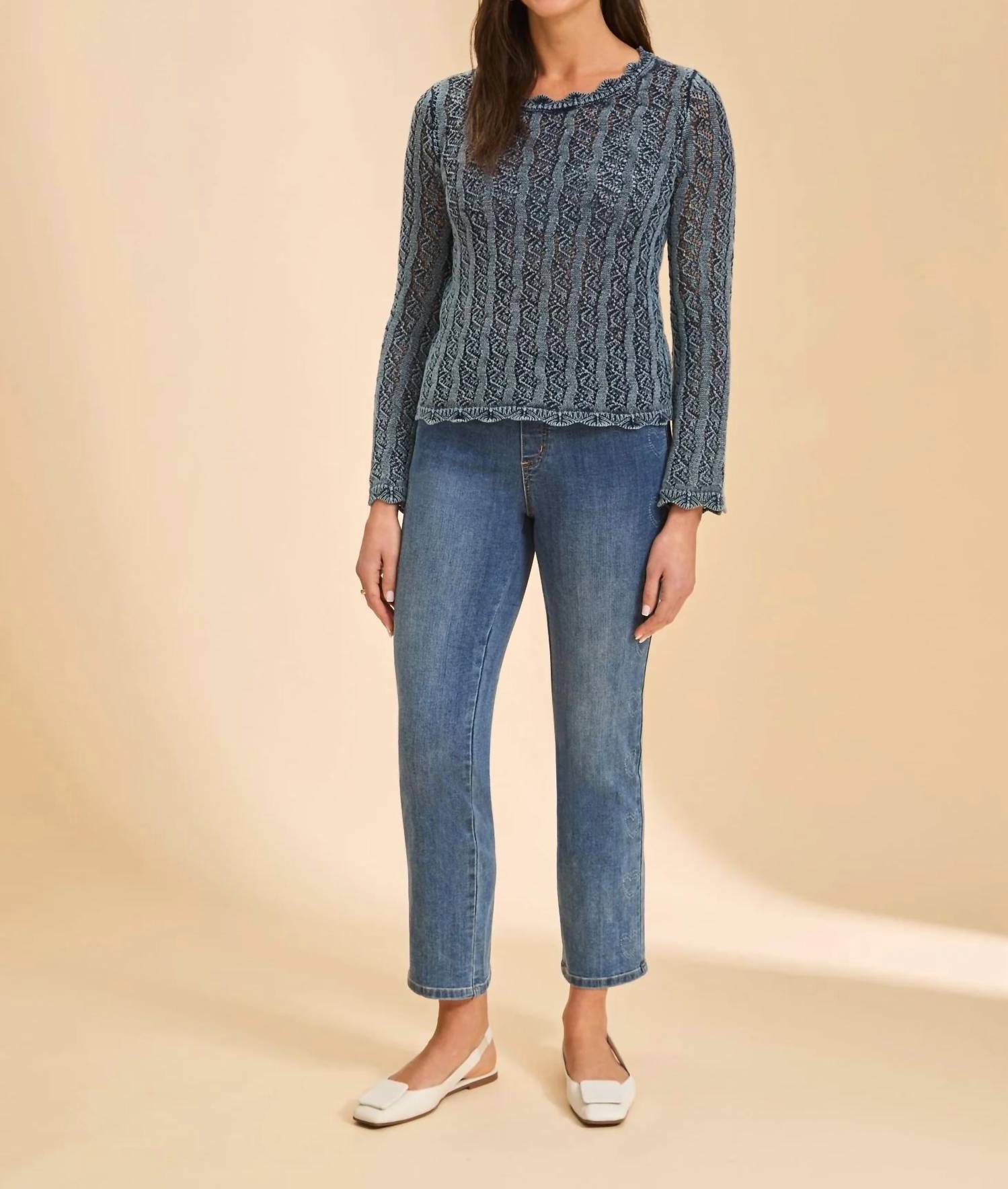 Fdj - Long Sleeve Garment Dye Sweater