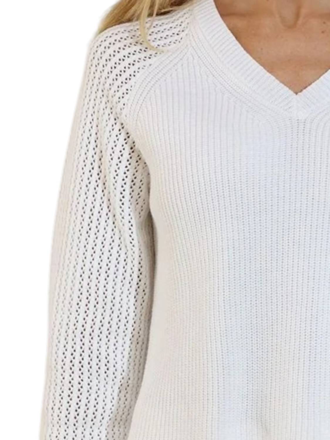Metric Knits - V-neck Knit Sweater
