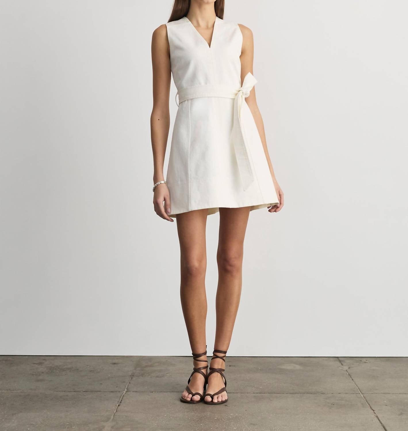 TANYA TAYLOR Reina Mini Dress in chalk - women's dress