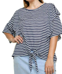 Umgee - Striped Layered Top - Plus