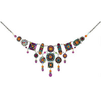 Firefly Jewelry - Women's Tangerine La Dolce Vita Elaborate Necklace