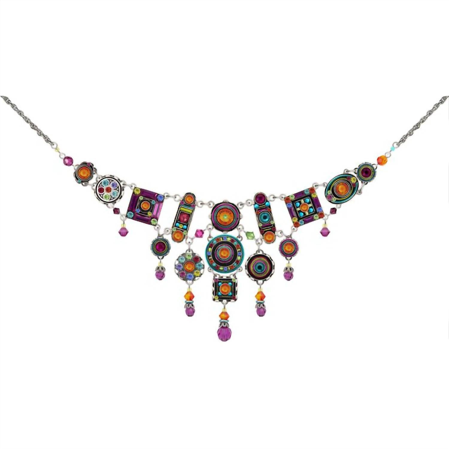 Firefly Jewelry - Women's Tangerine La Dolce Vita Elaborate Necklace