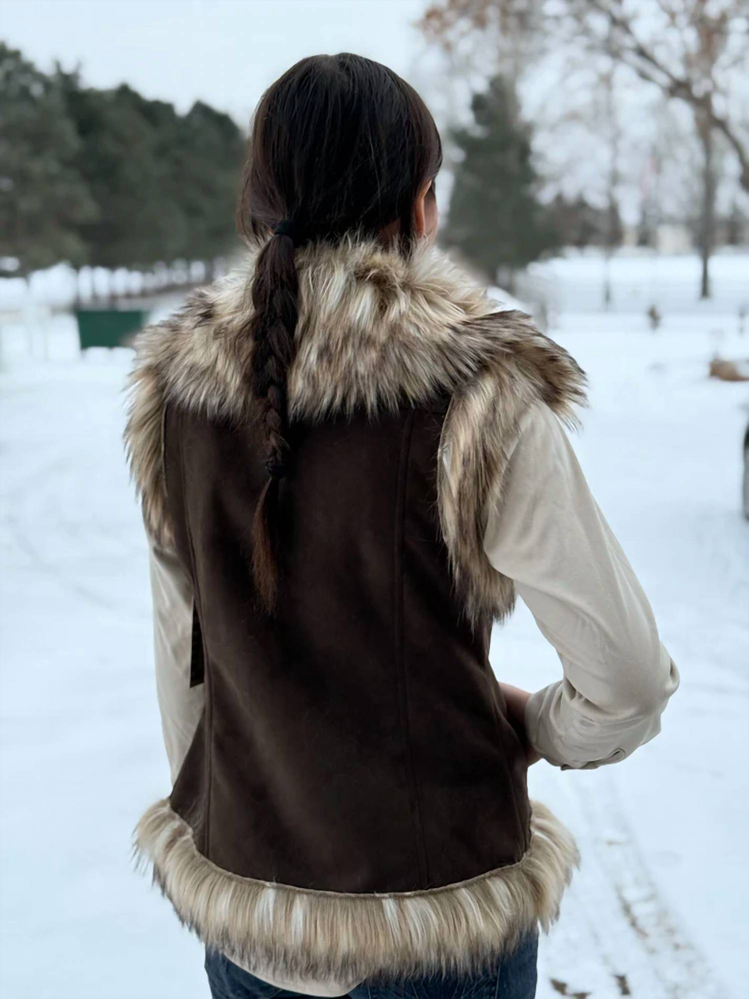 Tasha Polizzi - Luxe Faux Fur Collared Vest