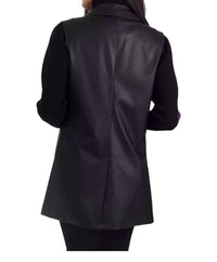 Nine West - WOMEN'S FAUX LEATHER SLEEVELESS BLAZER