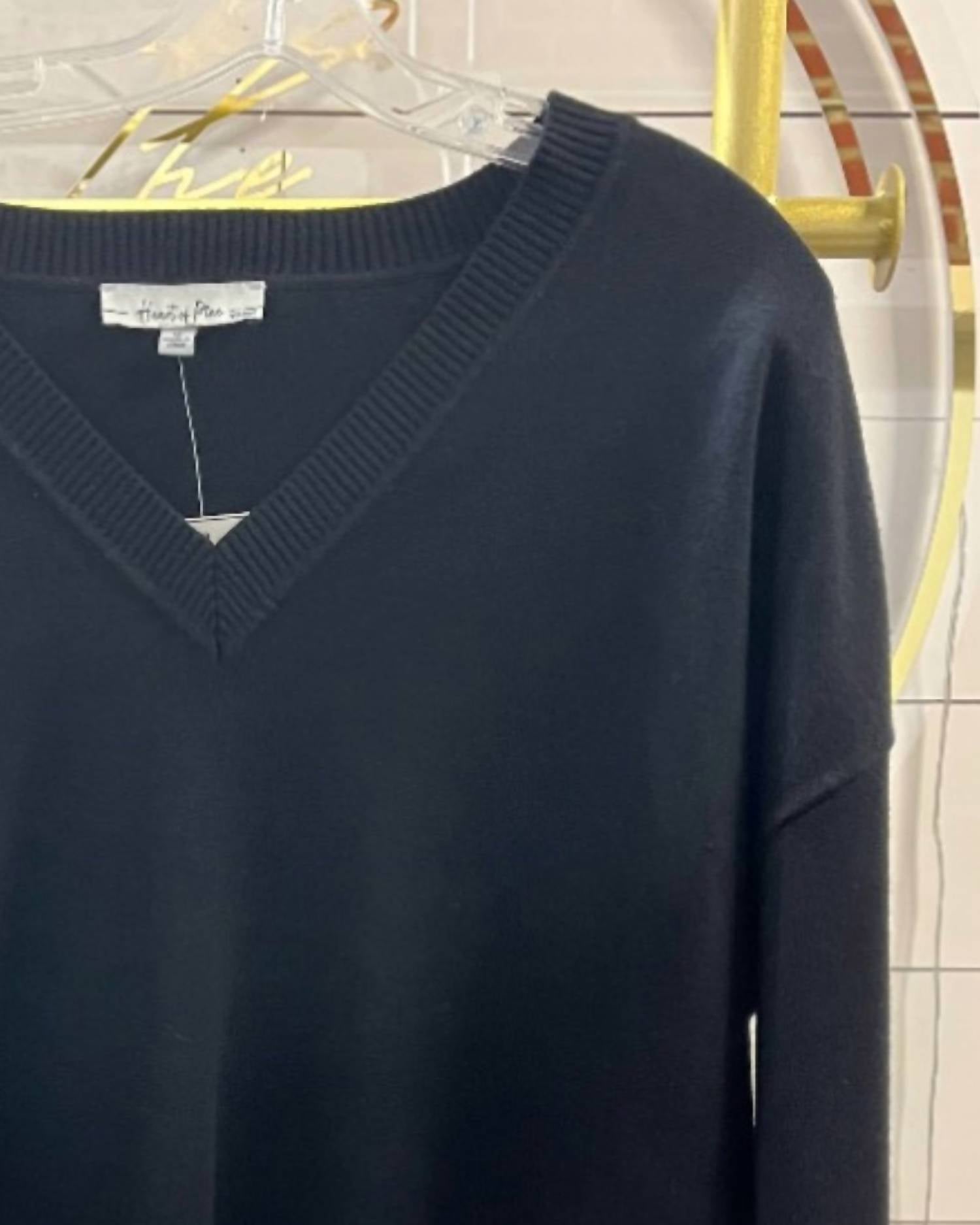 Heart Of Pine - Women's Jersey Stitch V Neck Sweater