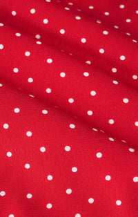 Z Supply Campbell Dot Crepe Mini Dress in kiss me red - women's dress - view 4