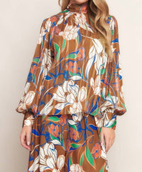 Flying Tomato - Tie Floral Blouse