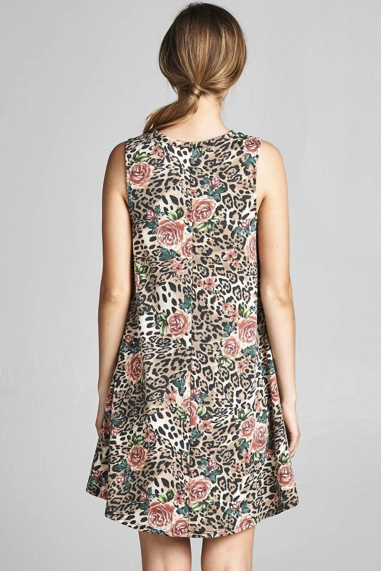 Cotton Bleu - Lace Up Sleeveless Dress