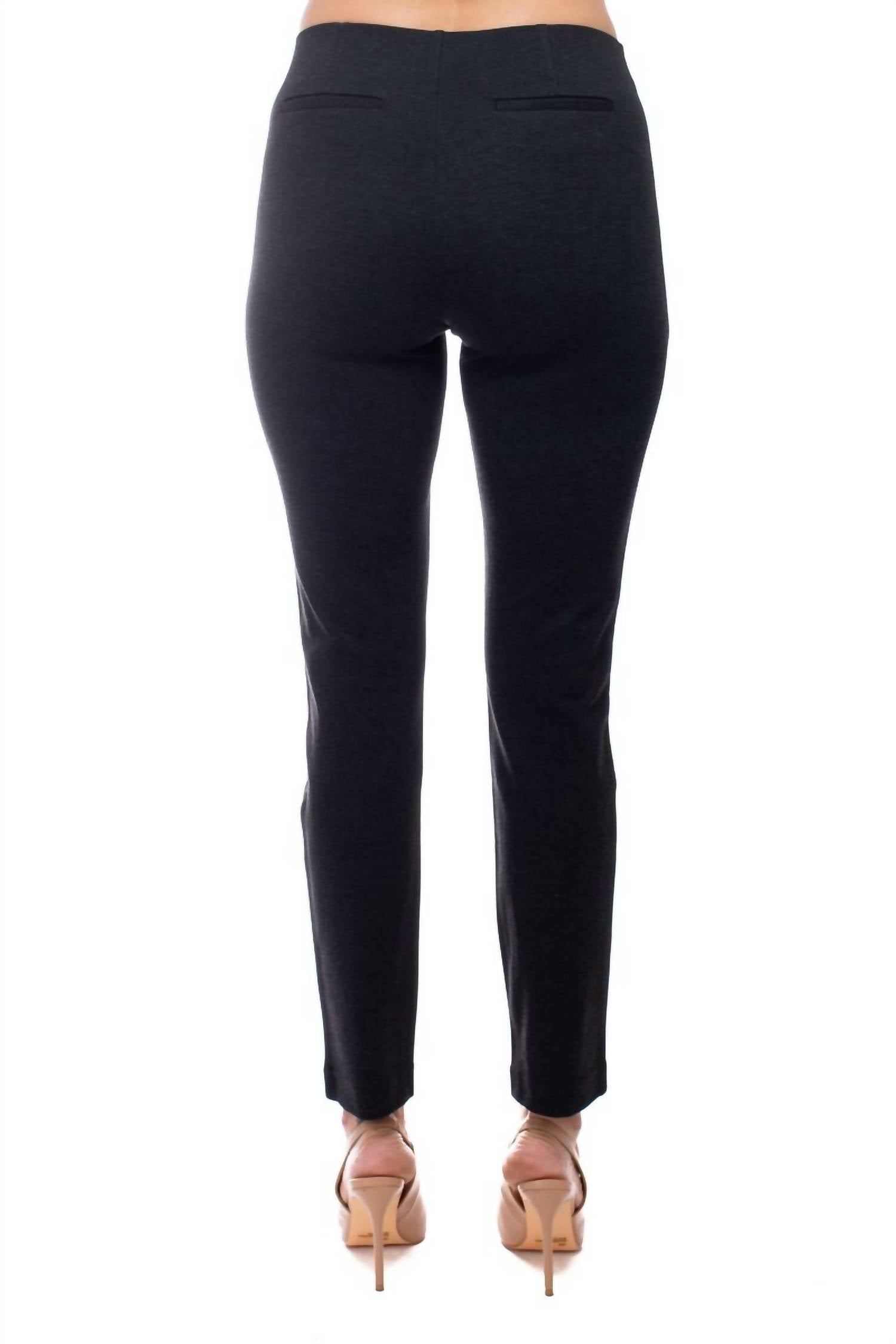 Adrianna Papell - Mid Banded Waist Solid Ponte Pant