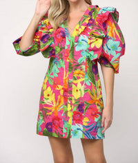 Fate - Tropical Dramatic Sleeve Dress