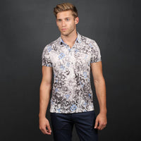 Eight X - Falling Letters Print Polo Shirt