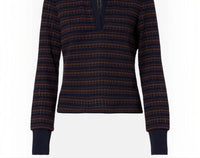 Veronica Beard - Kamal Stripe Polo Sweater