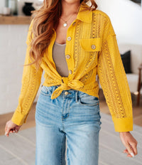 Very J - Sweeter Than Nectar Lace Button Down