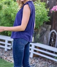 Hailey & Co - Rib Knit With Ruffles Top