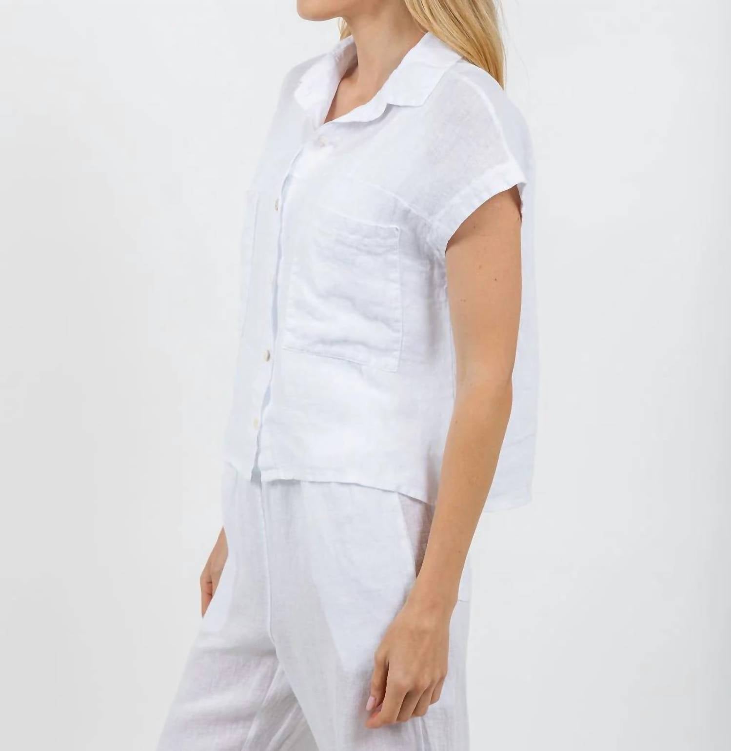 Elliott Lauren - Effie Short Sleeve Linen Shirt