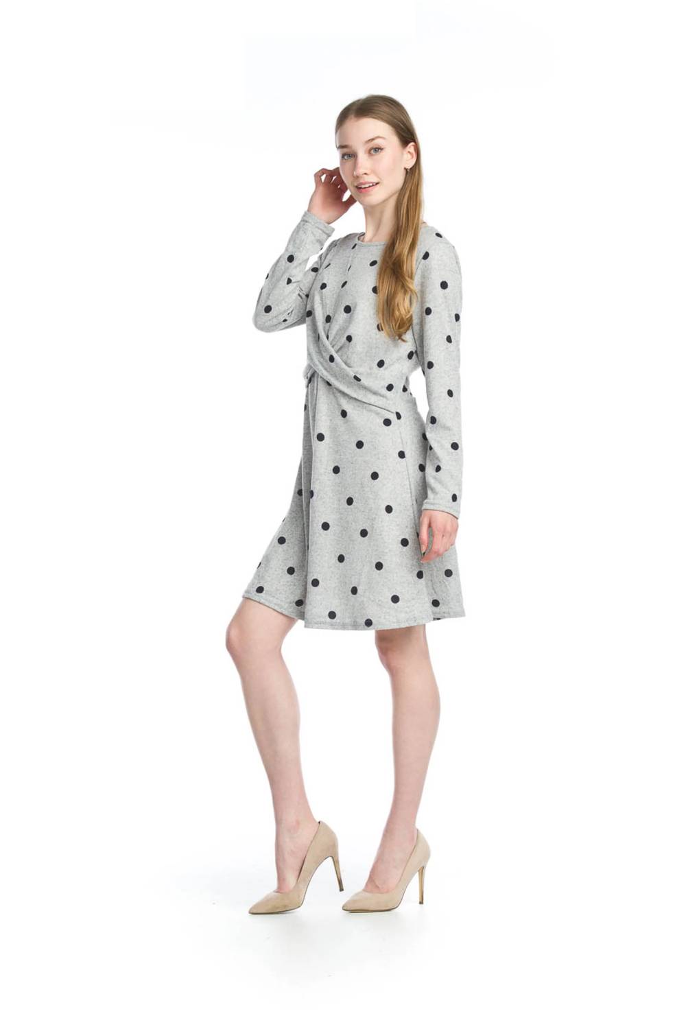Papillon - Polka Dot Stretch Sweater Dress