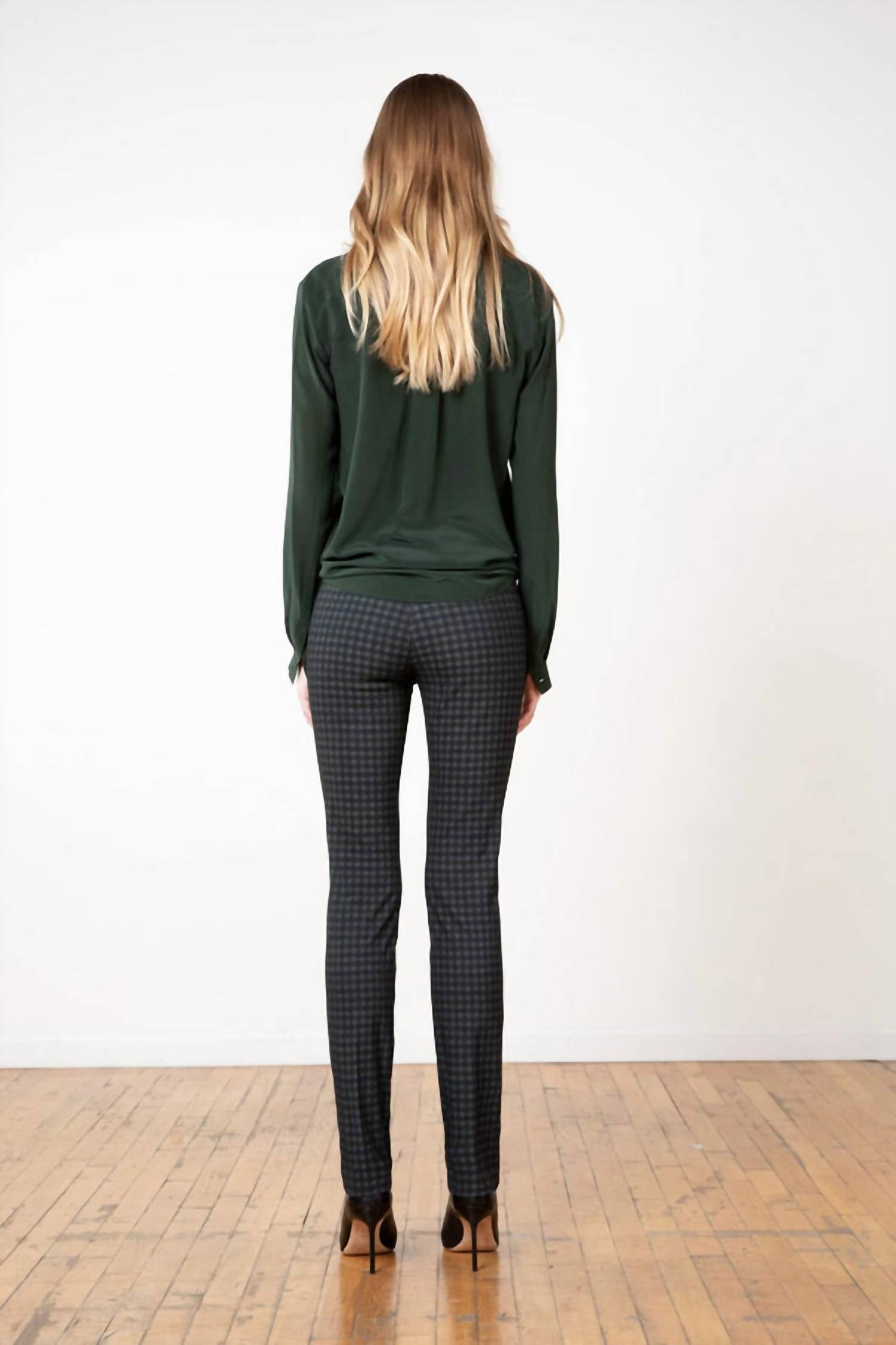 Avenue Montaigne - Women's Tattersall Straight Leg Pants