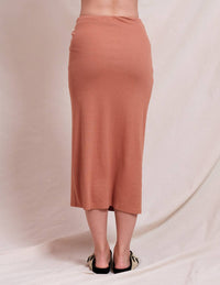 Sundry - Side Twist Midi Skirt