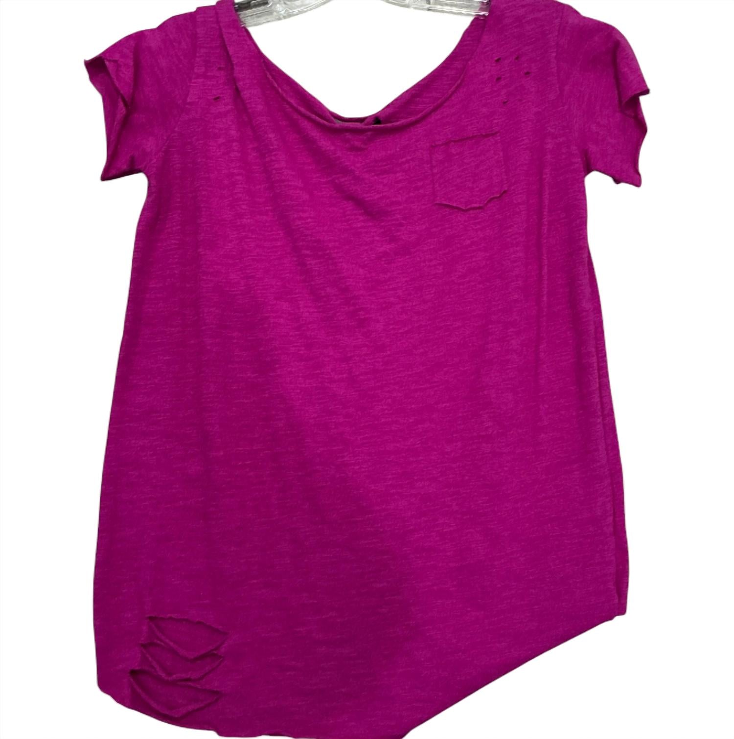 A Rare Bird Women's Short-Sleeve Scoopneck Top in pink - women's t-shirt
