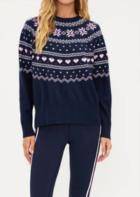 Beach Riot Elizabeth Sweater in snowy peak fairisle - women's sweater