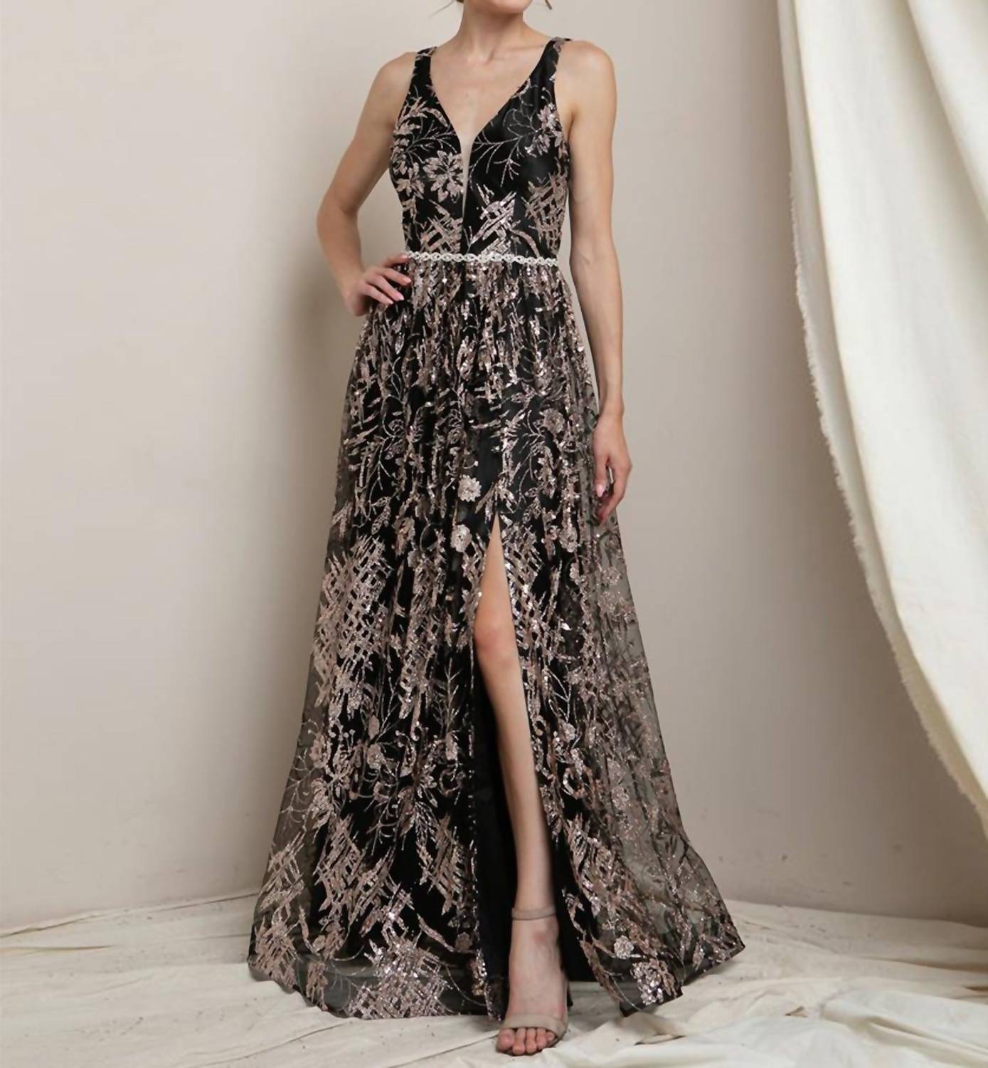 Soieblu - Glitter Maxi Dress