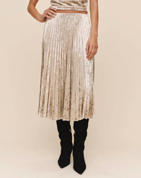 Bella Dahl - Clean Waist Pleated Midi Skirt
