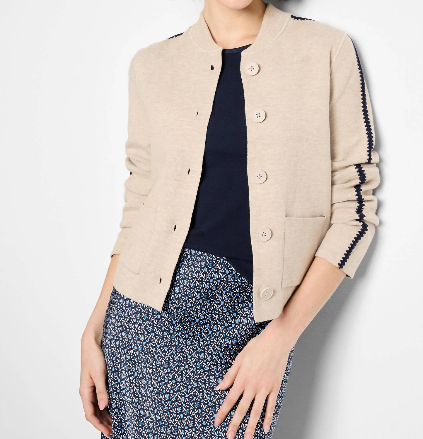 Nic + Zoe - Dashing Dusk Knit Bomber Jacket