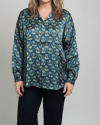 The Devi Shop - Silk Button Down Blouse