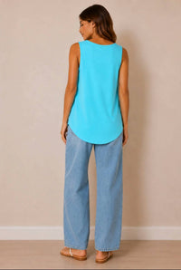 Lulu-B - Upf 50+ Scoop Neck Sleeveless Sun Protection Tank