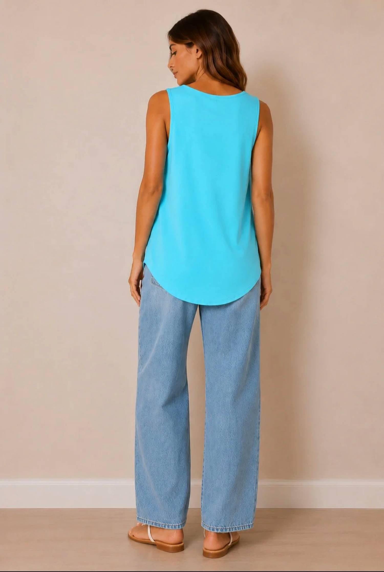 Lulu-B - Upf 50+ Scoop Neck Sleeveless Sun Protection Tank