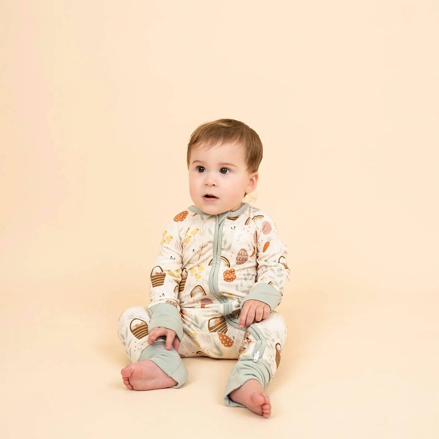 Emerson And Friends - Kid's Hop To It Bamboo Easter Convertible Baby Pajamas