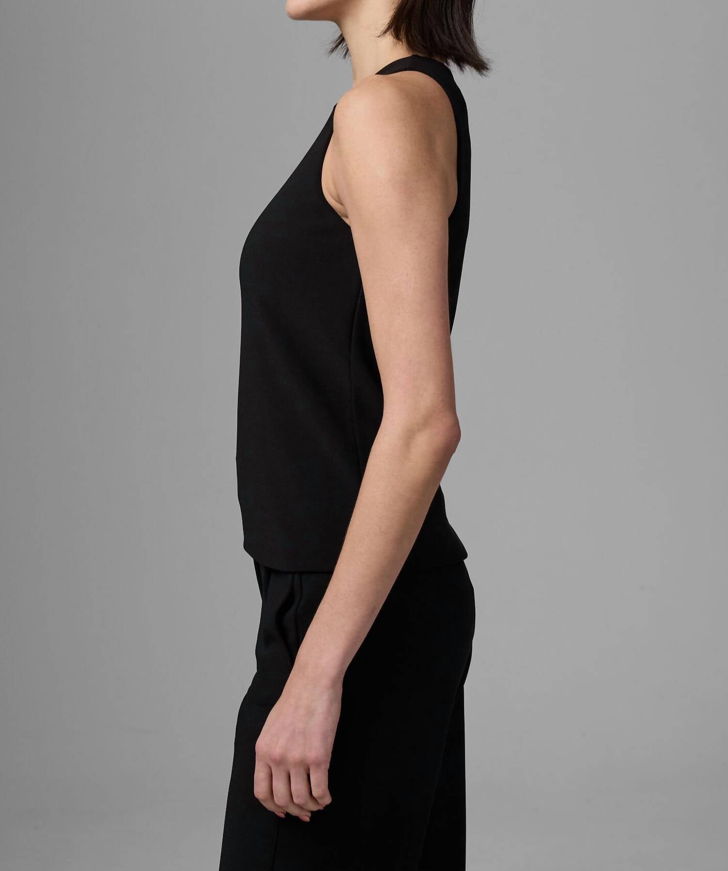 Nzt By Nic+Zoe - Knit Scuba High Neck Tank Top