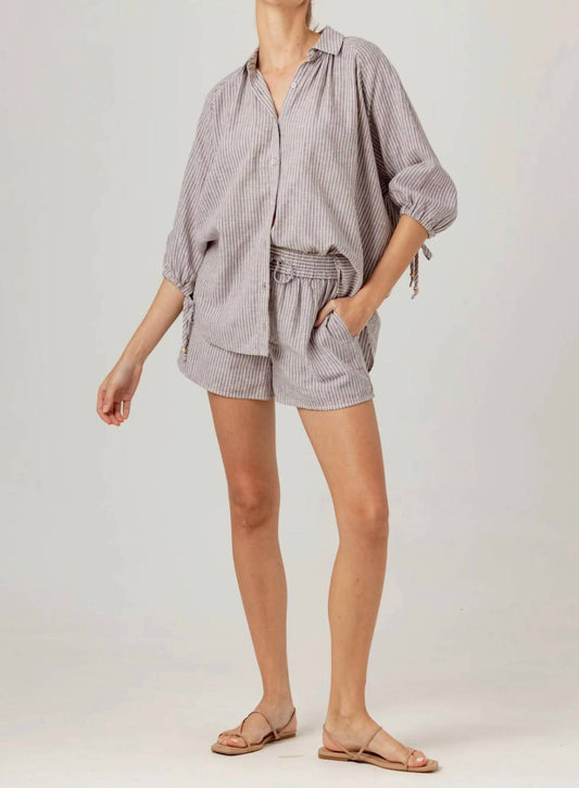 Sundays - Oversized Button-up Stripe Fisher Shirt