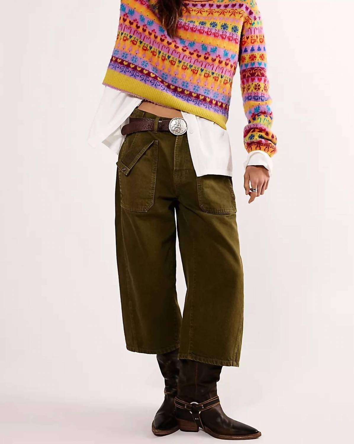 Free People Favorite Things Long Sleeve Sweater in bright confetti combo 1 - women's sweater - view 4