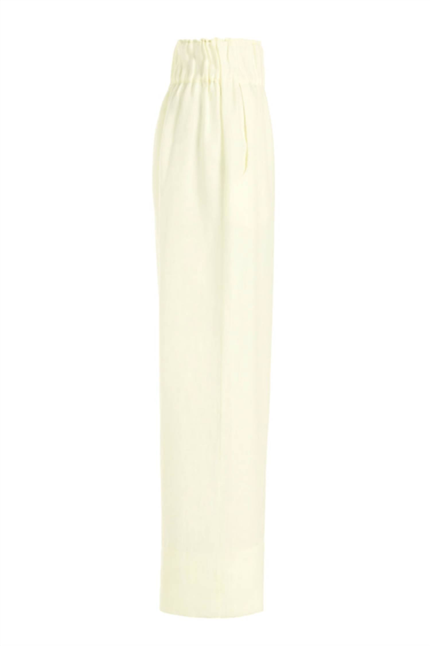 BONDI BORN Women's Universal Linen Trousers in porcelain - women's pants - alternate view