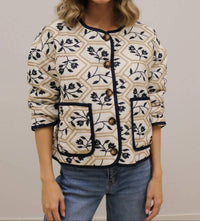 Entro - Portman Quilted Embroidered Floral Jacket